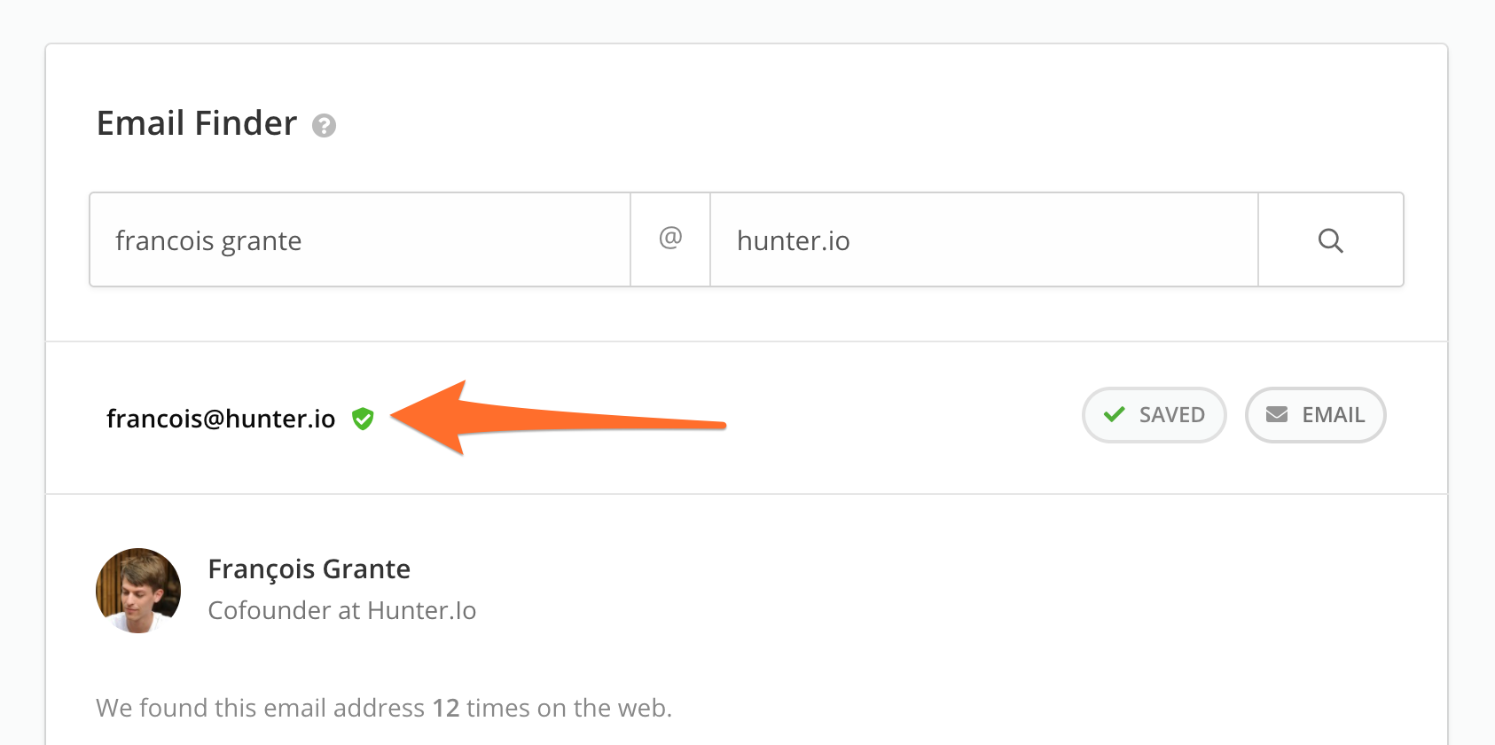 Hunter Email Finder