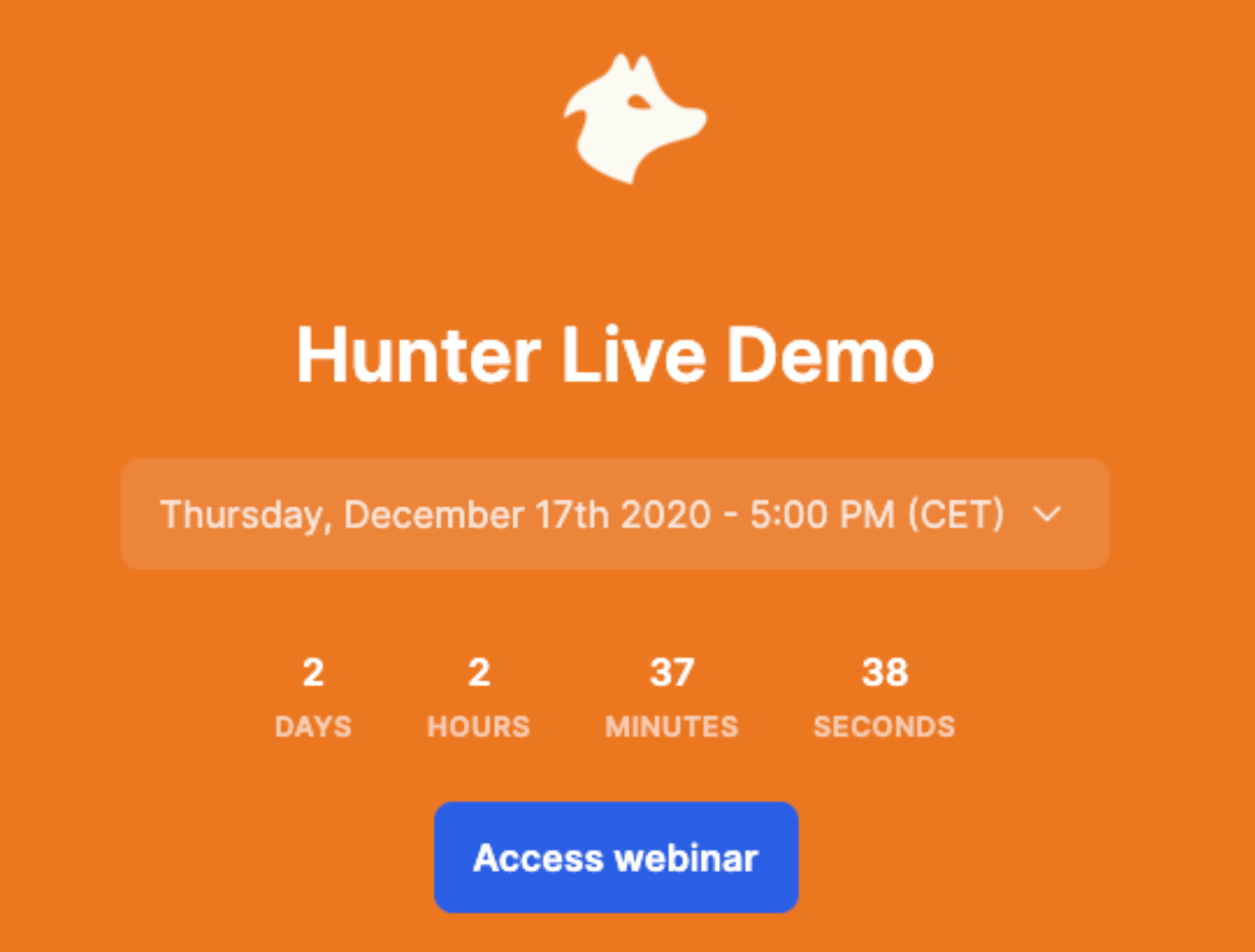 Hunter live demo