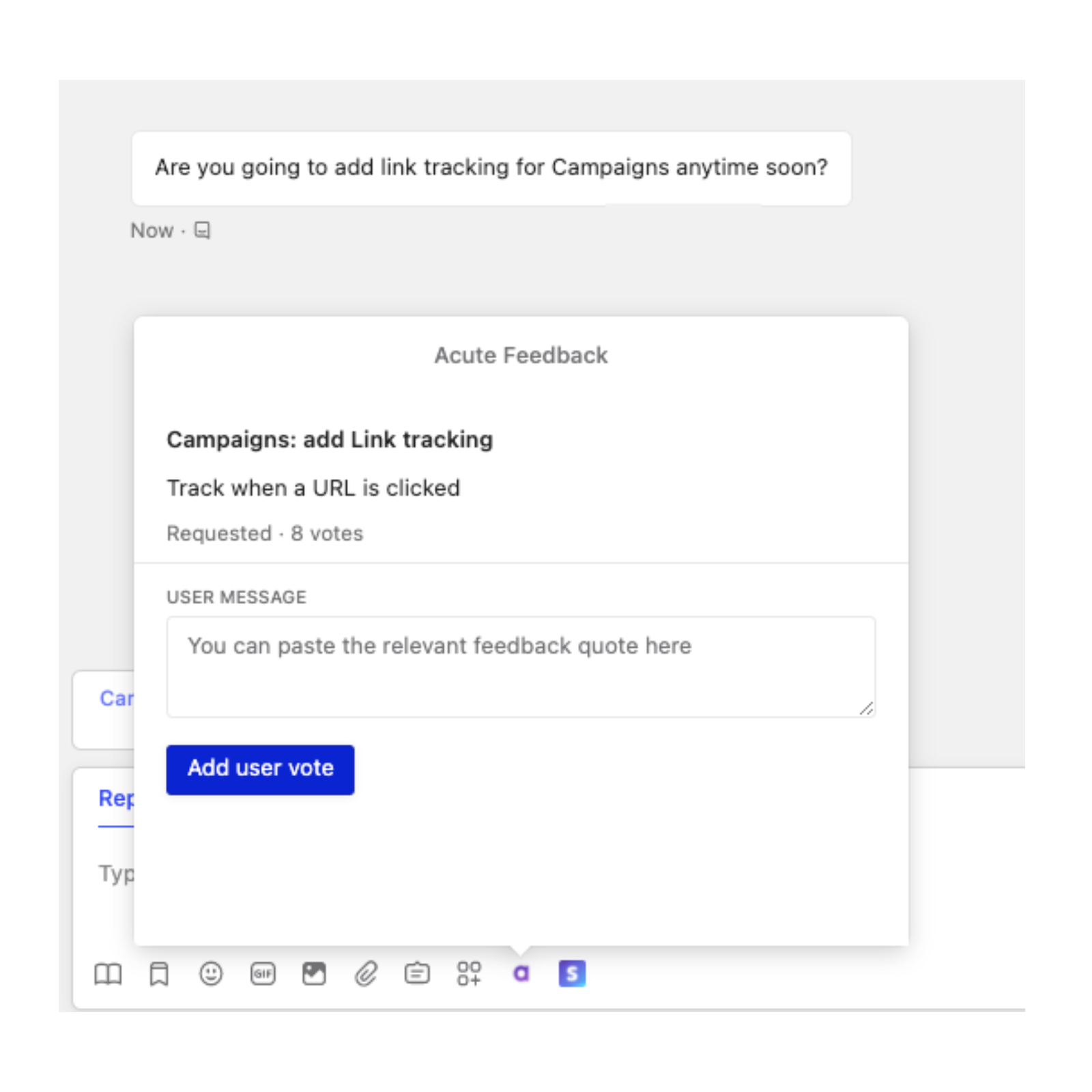 Acute feedback tracking Hunter