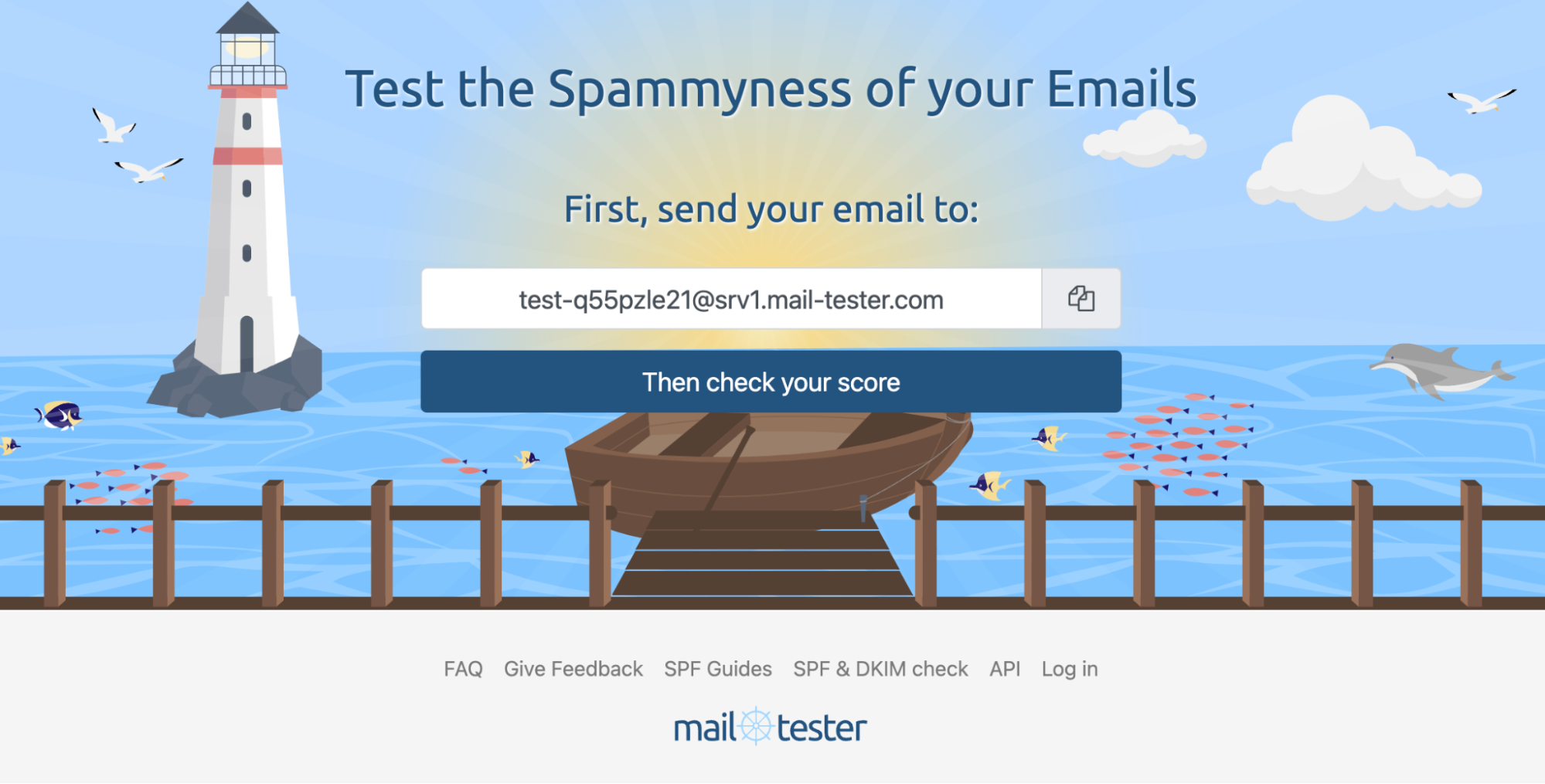 Mail-Tester screenshot