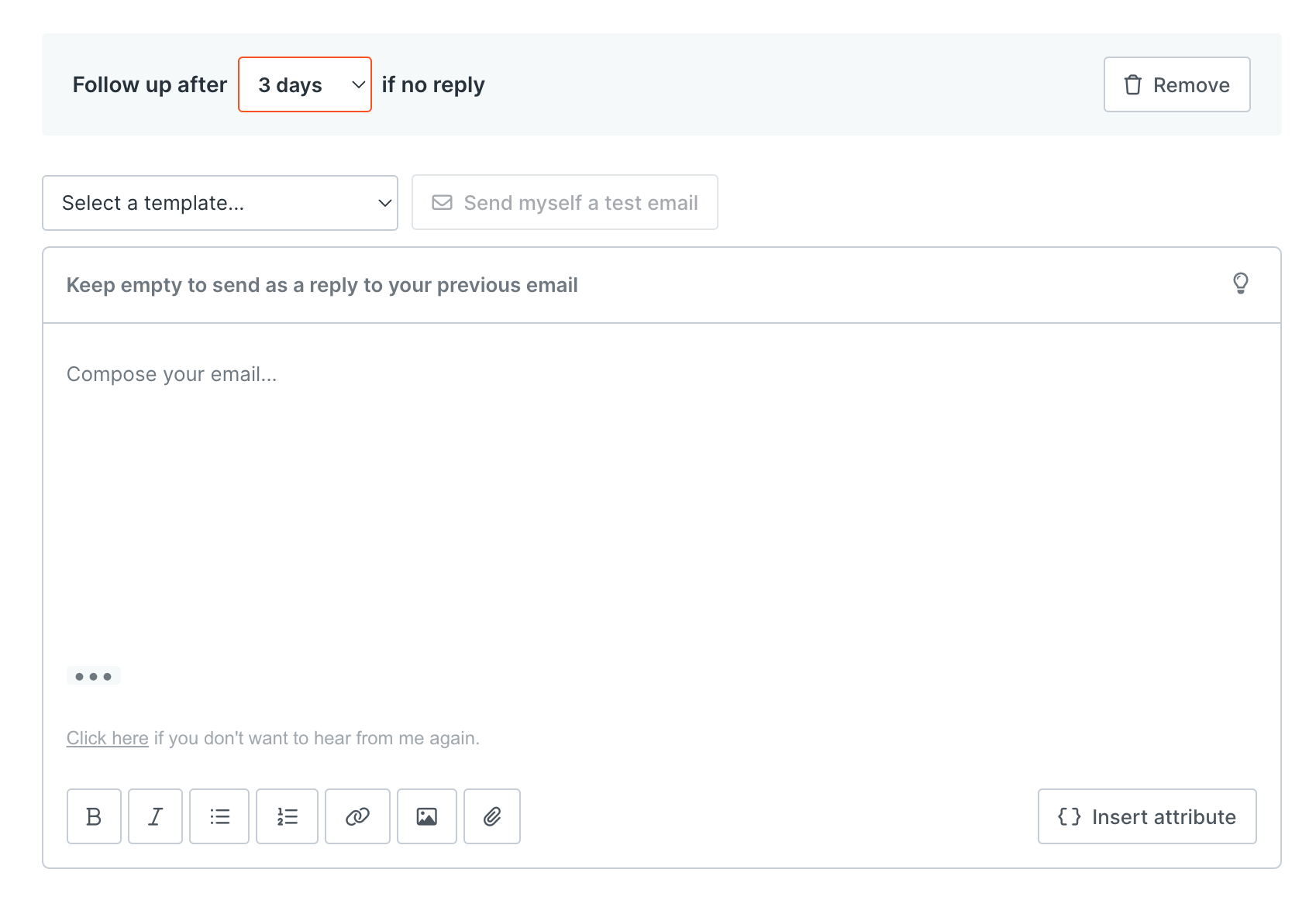 Adding a follow-up email in Hunter Campaigns