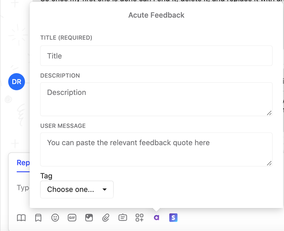 Acute feedback