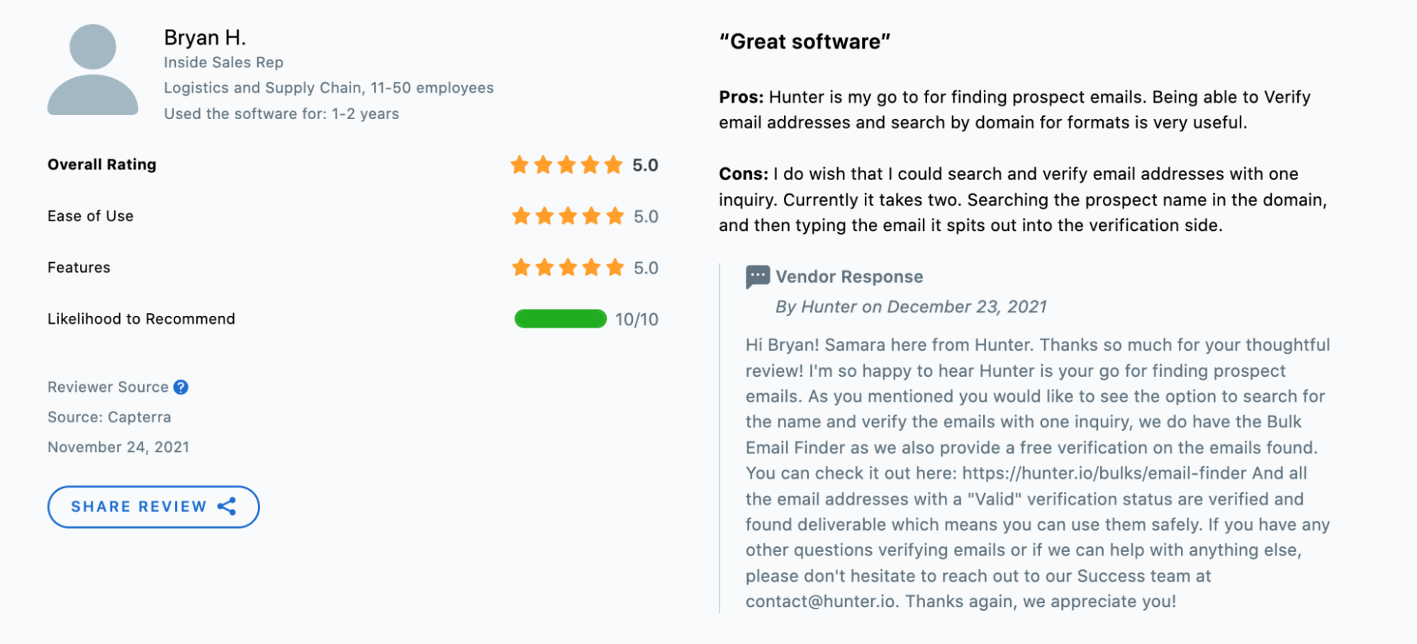 Addressing feedback from reviews