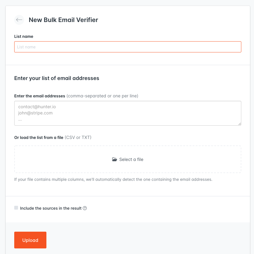 New Bulk Email Verifier task