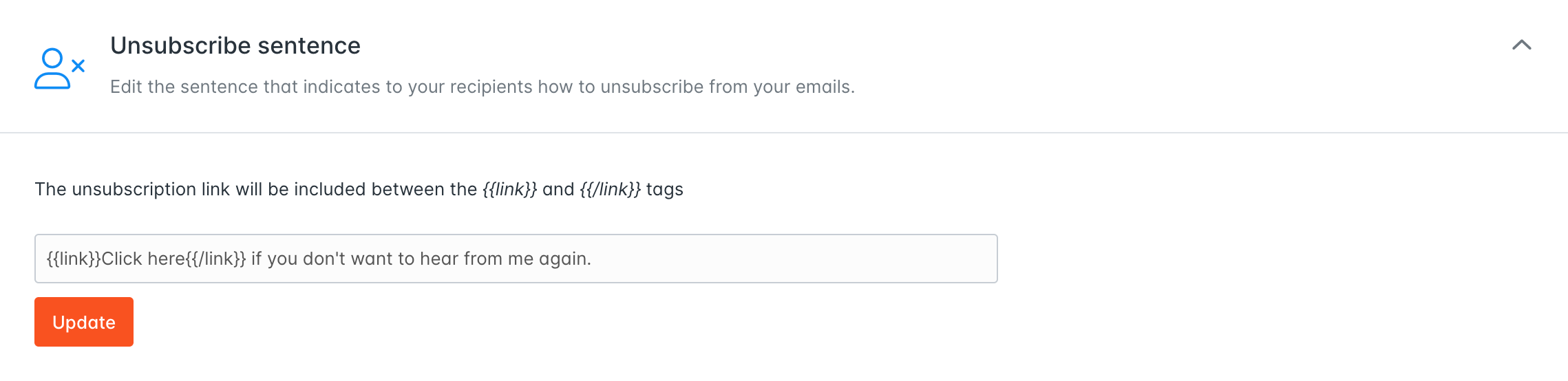 Customizing the unsubscribe text in Hunter Campaigns