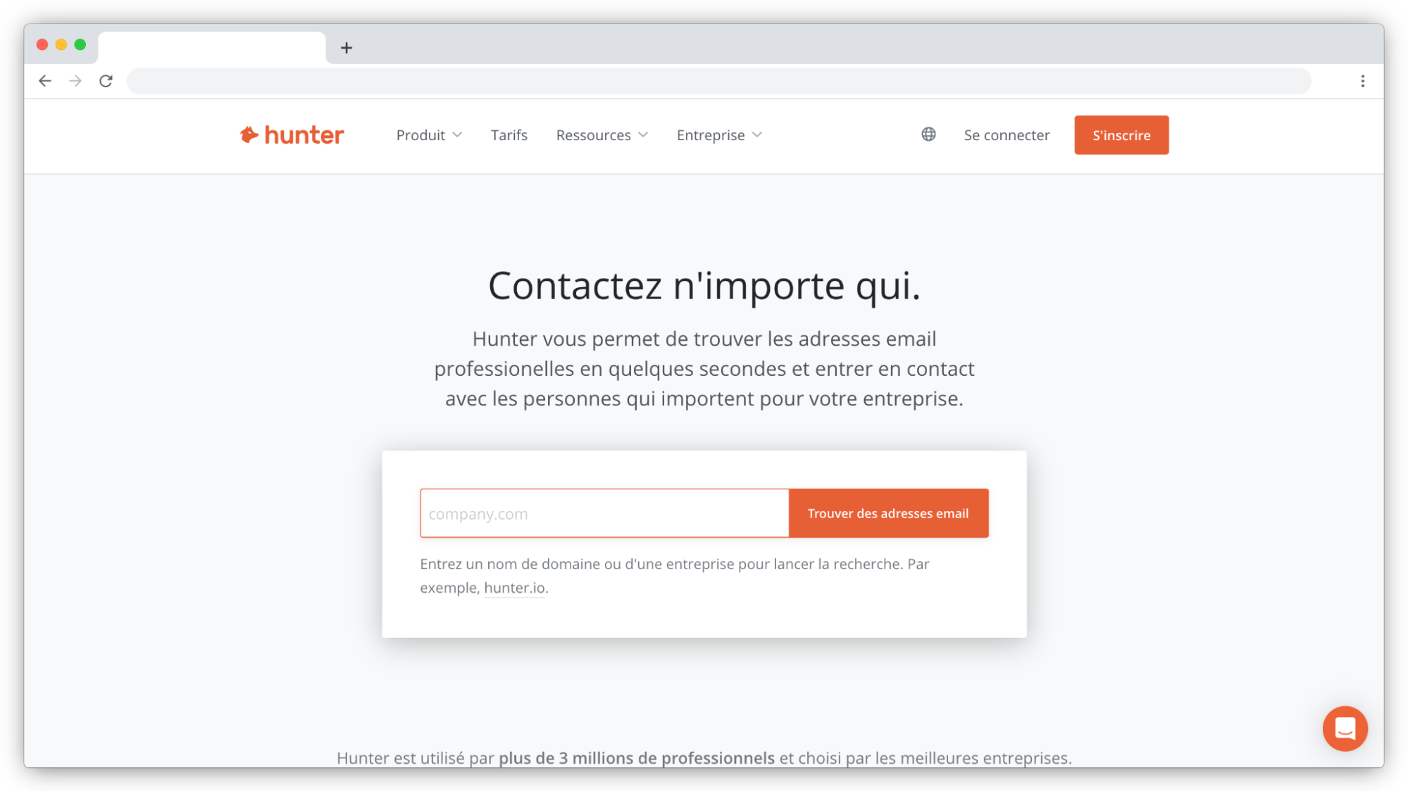 The Hunter website in French