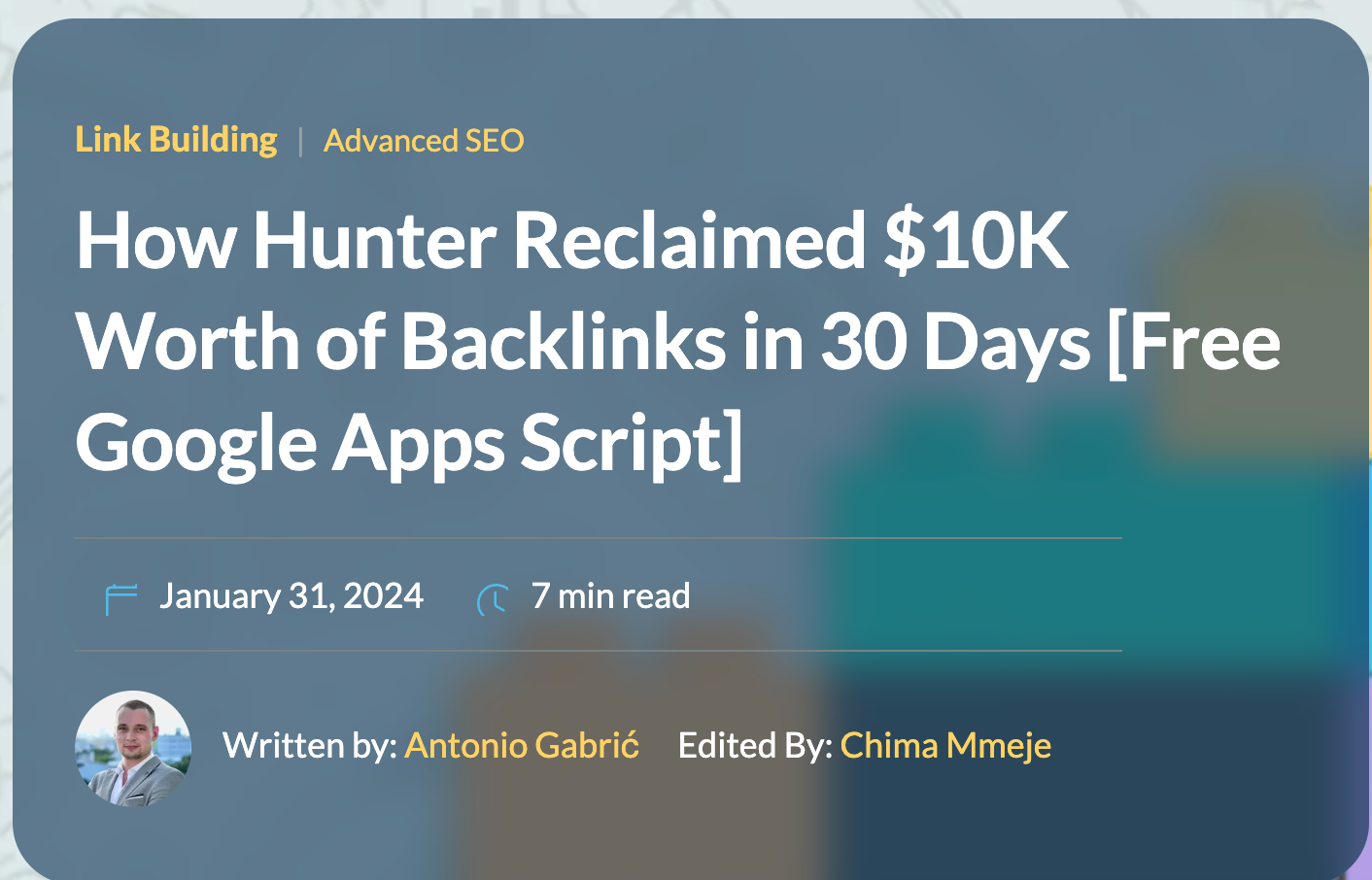 An example of a guest post on Moz