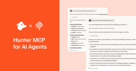 Hunter MCP Server: Bringing AI and B2B Data Together