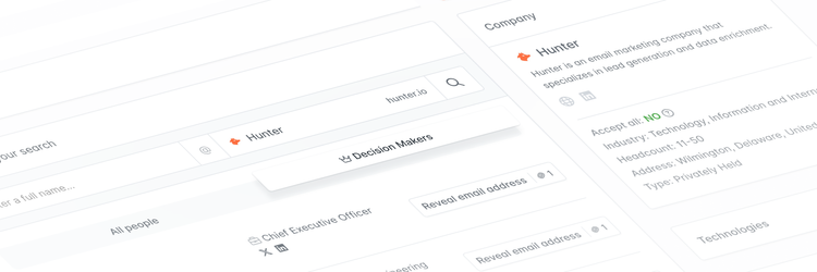 Reveal the email addresses of the decision makers you want with our updated search