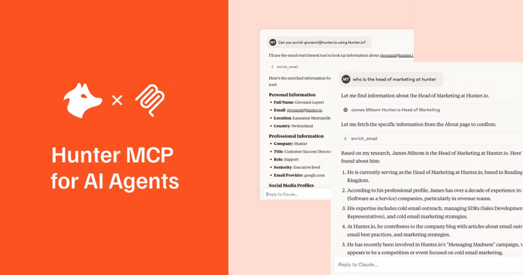 Hunter MCP Server: Bringing AI and B2B Data Together