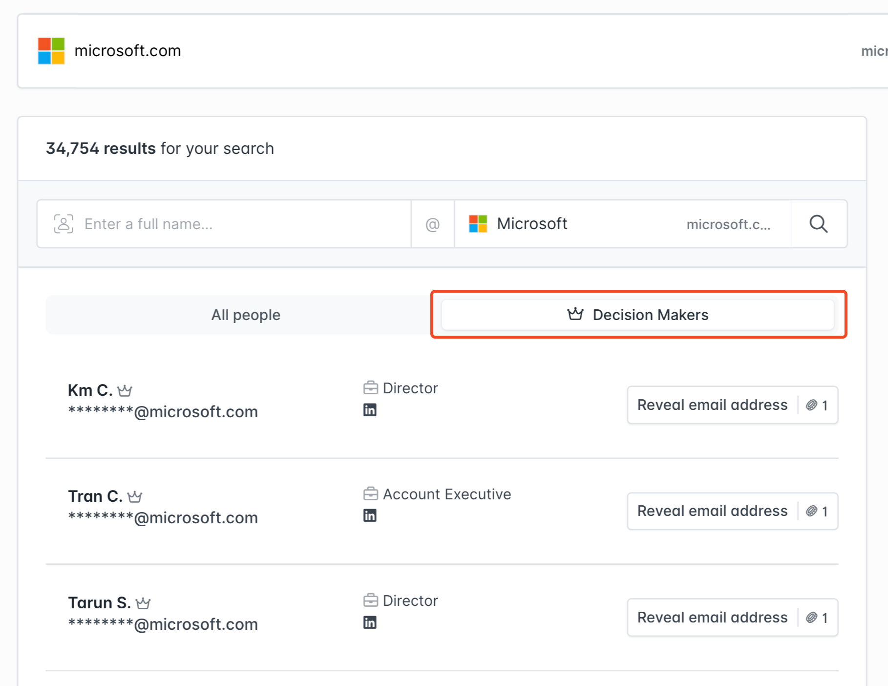 Decision makers in Hunter Domain Search