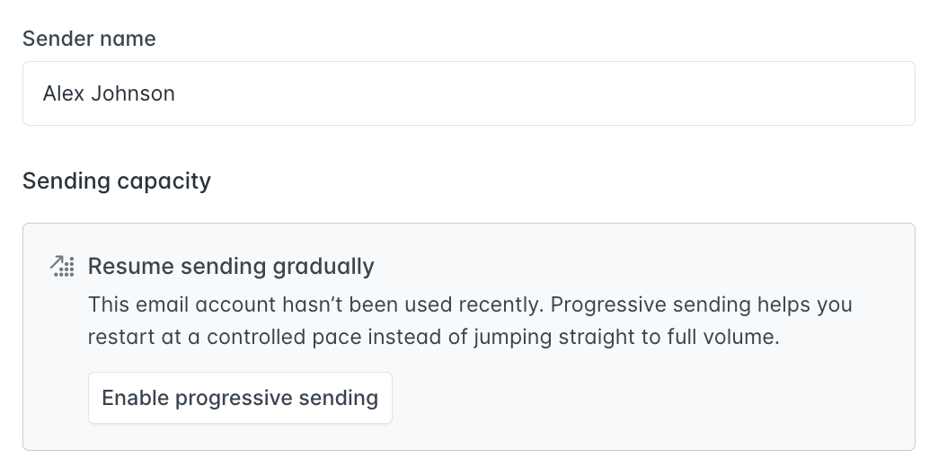 Progressive sending in Hunter.io