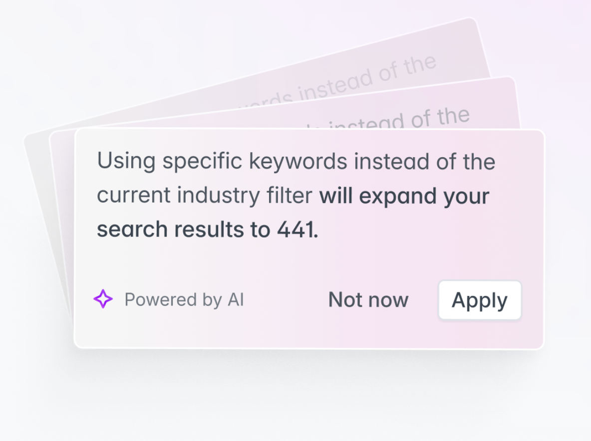 Adjust filters in AI assistant in Discover