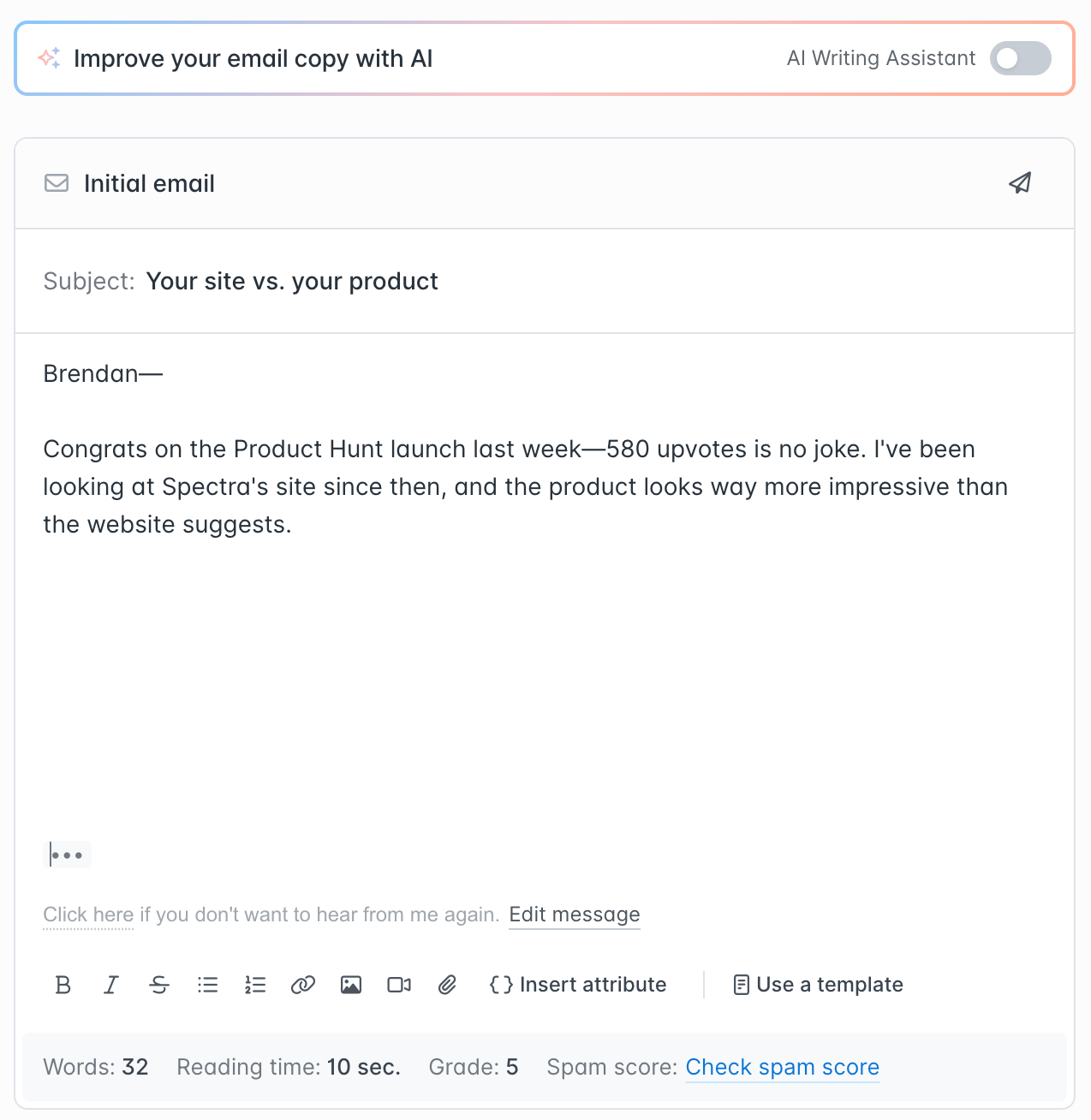 Writing a relevant opening line in Hunter Sequences